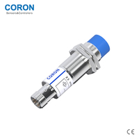 Capteur de Proximité Inductif CORON CLJ-A18-8ANA-G, Portée de Détection 8mm, NPN NO, IP67, LED Rouge, Détection Métallique, Comptage, Connecteur M12