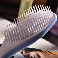 Cepillo Desenredante para Cabello con Mango de Plástico ABS y Logotipo Personalizado, Antiestático, de Alta Calidad, para Masaje Capilar
