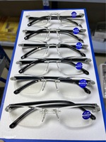 Lunettes de lecture anti-lumière bleue sans monture à verres en résine pour seniors, vente en gros directe d'usine à prix réduit, approvisionnement en vrac