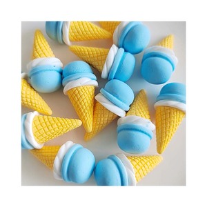 Nouveau doux 100 pièces macaron couleur cône <span class=keywords><strong>de</strong></span> crème glacée sans trou perles Miniature <span class=keywords><strong>maison</strong></span> <span class=keywords><strong>de</strong></span> poupée artificielle nourriture ornements pour coque <span class=keywords><strong>de</strong></span> téléphone décor - Product Image 6