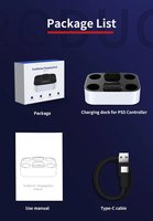 Station de charge en gros pour manette PlayStation 5 4 Accessoires de jeu pour manette PS5 Station de charge Dualsense