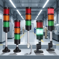 Tour de signalisation M4 CE/TUV DC24V, Buzzer+Flash. Logo personnalisé et longueur de la poteau. Alertes fiables pour les équipements industriels.