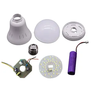 LED 충전식 전구 비상 공장 가격 플라스틱 및 알루미늄 Skd 충전식 전구 가정용 비상 조명