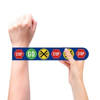 Bracelet en PVC personnalisé pour enfants, motif train dessin animé, style Noël, pour fête, vente en gros transfrontalière