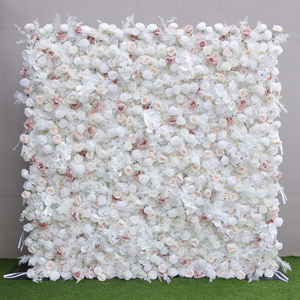 Parete di Rose Artificiali di Alta Qualità Colore Champagne <span class=keywords><strong>per</strong></span> Proposte di Matrimonio, Compleanni, Sfondi Fotografici ed Eventi - Product Image 1