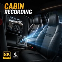 Cámara de Retrovisor Delantera y Trasera 1080P, DVR para Auto con WiFi, Pantalla IPS de 3 Pulgadas, Tipo C, Batería de 150mAh, 64GB, Monitor de Estacionamiento 24h, Control por Aplicación
