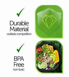 Conteneur rond de 900 ml de haute qualité, compatible micro-ondes, pour emporter les repas - Product Image 2