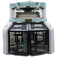 Machine à tricoter circulaire double jersey HONGJUN pour interlock, côtes, scuba, gaufre et diverses structures de tissus