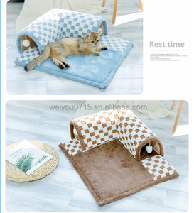 Nido de gato y perro de gran venta 2024, nido de cojín de túnel cálido de otoño e invierno, nido de gato jugable y soñoliento - Product Image 3