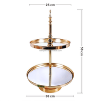 Ensemble de 6 supports à gâteaux en métal rose doré à 3 niveaux, fournitures promotionnelles pour fêtes, décoration de table de réception, plateau à bonbons, support à desserts