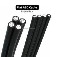 Câble aérien ABC, câble en faisceau 3 phases + neutre, câble en aluminium toronné isolé XLPE, IEC 60228 3X95+70mm2