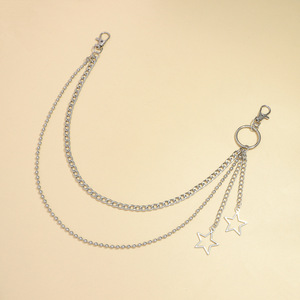 Chaîne de pantalon Hip Hop avec pendentif étoile en alliage de zinc, style streetwear unisexe, pour usage quotidien - Product Image 3