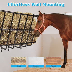 Équipement agricole Mangeoire à <span class=keywords><strong>foin</strong></span> en métal Élevage de bétail Montage mural Bovins <span class=keywords><strong>Mouton</strong></span> Cheval Râtelier à <span class=keywords><strong>foin</strong></span> - Product Image 6