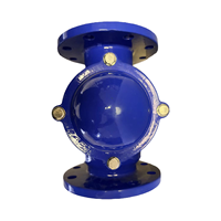 Clapet anti-retour à bille coulissant en fonte ductile GGG50 HQ41X PN16 à brides pour conduite d'eau usée DN50 DN300