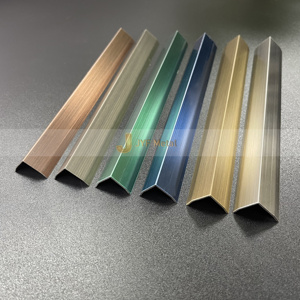 Profil décoratif en métal EX145 finition titane coloré pour carrelage, profil décoratif en acier inoxydable, bande murale en métal - Product Image 2