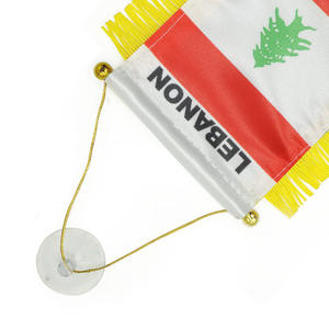 Drapeaux suspendus <span class=keywords><strong>libanais</strong></span> de décoration de rétroviseur de fenêtre du Liban personnalisés en gros - Product Image 4