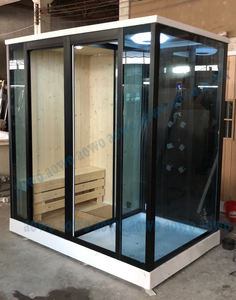 Douche à vapeur et sauna 2 personnes maison combinée Canada pruche salle de bain douche à vapeur en verre trempé sauna seks avec film <span class=keywords><strong>moel</strong></span> - Product Image 4