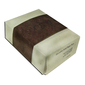 Amazon custom wildflower plantable flower gardening gift seed paper mini storage box packaging with printing logo sleeve