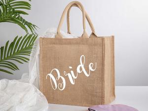 Personalized <strong>Jute</strong> <strong>Tote</strong> <strong>Bags</strong> With Burlap Bridesmaid Gift Custom <strong>Tote</strong> <strong>Bags</strong> With Custom Printed Logo - Product Image 3