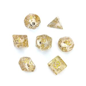 Juego de Dados Poliédricos de Resina Personalizados para Halloween, Dados D20 para Juegos de Rol, con Núcleo Líquido, Diseño de Diablo - Product Image 4