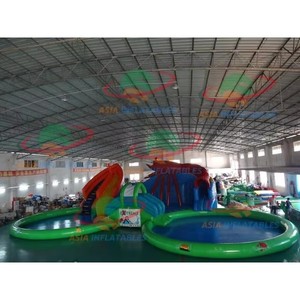 מגלשת מים מתנפחת לילדים עם טירת PVC ובריכה מתנפחת, פארק מים מתנפח, בית קפיצה מתנפח, מגלשת מים מתנפחת לילדים - Product Image 6