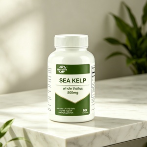 Cápsulas y Tabletas de Extracto de Algas Marinas con Yodo Natural, Venta al Por Mayor de Fábrica, OEM ODM, Favorece la Función Saludable de la Tiroides, Suplemento de Algas Marinas - Product Image 4