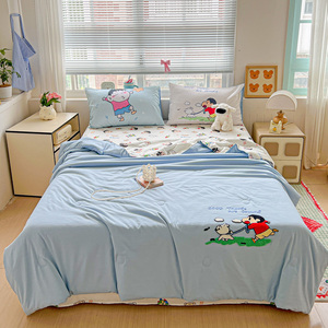 Couette d'été brodée motif dessin animé, douce et confortable, anti-boulochage, double face, vente en gros usine. - Product Image 4