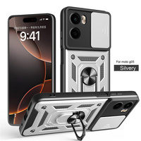 Étuis arrière antichoc pour Motorola Moto G05/G85/G64/E14/X50 Ultra TPU + PC support de voiture magnétique hybride étui de téléphone portable
