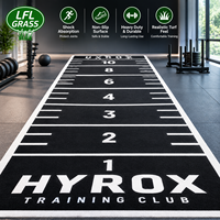 Tapis de sol HYROX sur mesure de 2m, 3m, 4m de largeur pour piste de luge, idéal pour l'entraînement fonctionnel et la remise en forme sur gazon