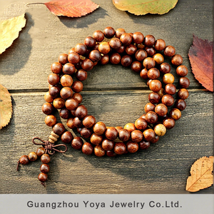 PBB1037 108 Perle <span class=keywords><strong>Mala</strong></span> in Legno di Palissandro Naturale, Collana di Preghiera Buddista per Meditazione, Yoga e Gioielli Spirituali - Product Image 4