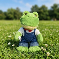 ODM Singing Frog Girl Peluche super douce lumineuse, adorable figurine grenouille princesse, porte-clés pendentif, cadeau unisexe