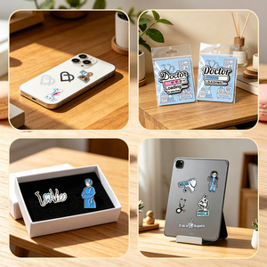 Pegatinas de metal esmaltado para teléfonos con diseño de médicos y enfermeras, venta al por mayor, dijes para fundas de teléfono de salud para personal médico y estudiantes, con envío exprés - Product Image 6