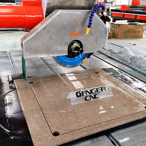 GANGER Máquina de Corte y Pulido de Piedra con Sierra de Puente de 5 Ejes, PLC, Motor Servo de 15KW, Inclinación de Mesa de 85° para <span class=keywords><strong>Encimeras</strong></span> de Granito y Mármol de Alta Calidad - Product Image 4