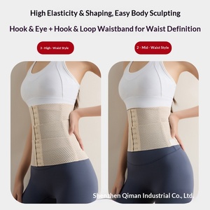Cintura Modellante in Poliestere per Donna, Fascia Addominale Snellente con Bottoni, Antibatterica, Sottile, per Fitness - Product Image 4