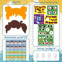 Tableau d'apprentissage interactif coloré sur le thème des émotions, jouet en feutre pour la chambre des tout-petits ou les fournitures de bureau scolaire