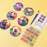Kit de peinture par numéros M-219 Animal PVC Coaster DIY – Création artistique pour la décoration intérieure