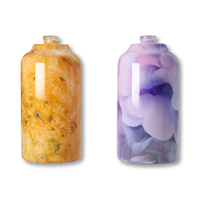 Flacon de parfum OEM Nouvelle arrivée Rose Bleu Poudre Fleur Couleur Oud Verre givré Pompe Ronde Goutte à goutte 150ml 100ml Flacon de parfum