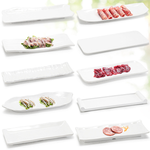 Piatti Sushi Di Servizio <span class=keywords><strong>Neri</strong></span> Sashimi piatto melamina, piatto lungo rettangolare Piatti in melamina Sushi - Product Image 1