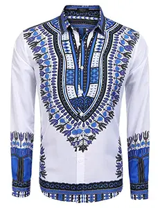 High Fashion Womens Traditionele Afrikaanse Unisex Dashiki Shirt Kleur Tribal Festival Hippie Afrikaanse Stijlen Kleding Party Wear