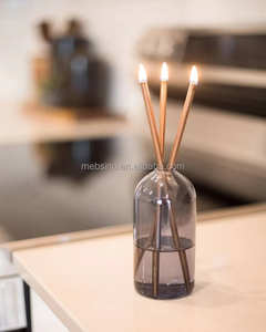 Candele a Olio Eterne per Arredamento Casa <span class=keywords><strong>in</strong></span> <span class=keywords><strong>Vaso</strong></span> di Vetro Minerale Senza Fumo Senza Fusione Senza Gocciolamento Motivo Bastoncino e Frutta per Diwali - Product Image 4