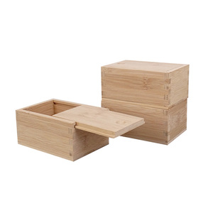 Caja de almacenamiento de bambú rectangular de 6 pulgadas, caja de regalo hecha a mano para joyería, reloj, gafas - Product Image 2