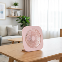 Ventilateurs électriques modernes carrés en plastique pour le camping, personnalisables, rechargeables par USB, adaptés aux animaux domestiques, silencieux, pour usage domestique et extérieur