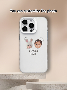 Coque de téléphone personnalisée pour jumeaux avec <span class=keywords><strong>photo</strong></span>, date et texte, 1 pièce, personnalisation transparente en TPU sans support, peinture UV pour modèles 11-17 - Product Image 6