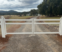 Panneau de clôture métallique pour chevaux, double rail, grillage soudé, portail pour bétail, pour ranch équestre