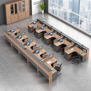 Escritorio de oficina modular minimalista moderno personalizable para múltiples usuarios para muebles de oficina modernos - Product Image 4