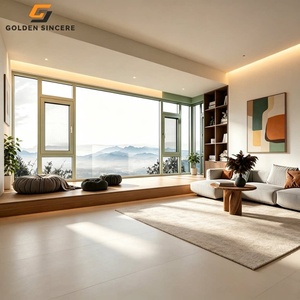 GS Ventanas abatibles Aleación de aluminio Doble acristalamiento Vidrio templado para casa - Product Image 2