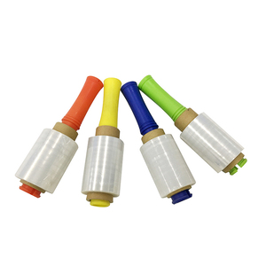 Mini Stretch Film <strong>Rolls</strong> with Handle Pallet Plastic <strong>Shrink</strong> <strong>Wrap</strong> Cast <strong>LLDPE</strong> Stretch Film - Product Image 1