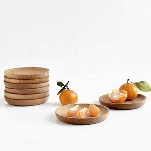 Personalizzato 4 ''Mini piatto rotondo in legno <span class=keywords><strong>di</strong></span> faggio - Product Image 1