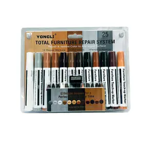 JWXJTSet of 21 Furniture Repair Marker Kit Wood Markers with Sharpener for Stains, Scratches, Floors, Tables, Desks