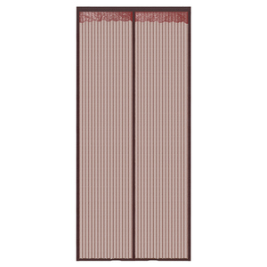 Cortina <span class=keywords><strong>para</strong></span> puerta con diseño <span class=keywords><strong>de</strong></span> rayas, agujeros <span class=keywords><strong>de</strong></span> diamante, Color negro, suave, magnético, mosquitera, gran oferta - Product Image 2